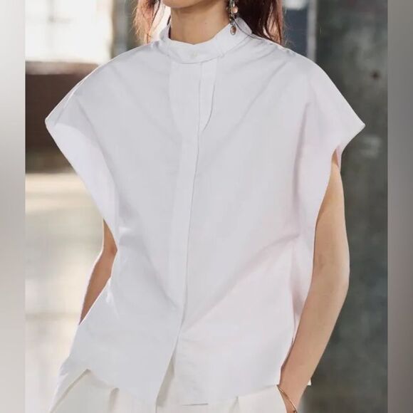 ZARA ZW COLLECTION POPLIN SHIRT - Picture 7 of 9